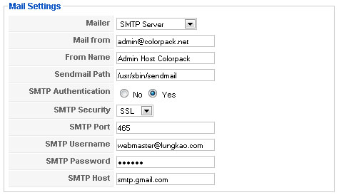 Gmail SMTP for Joomla